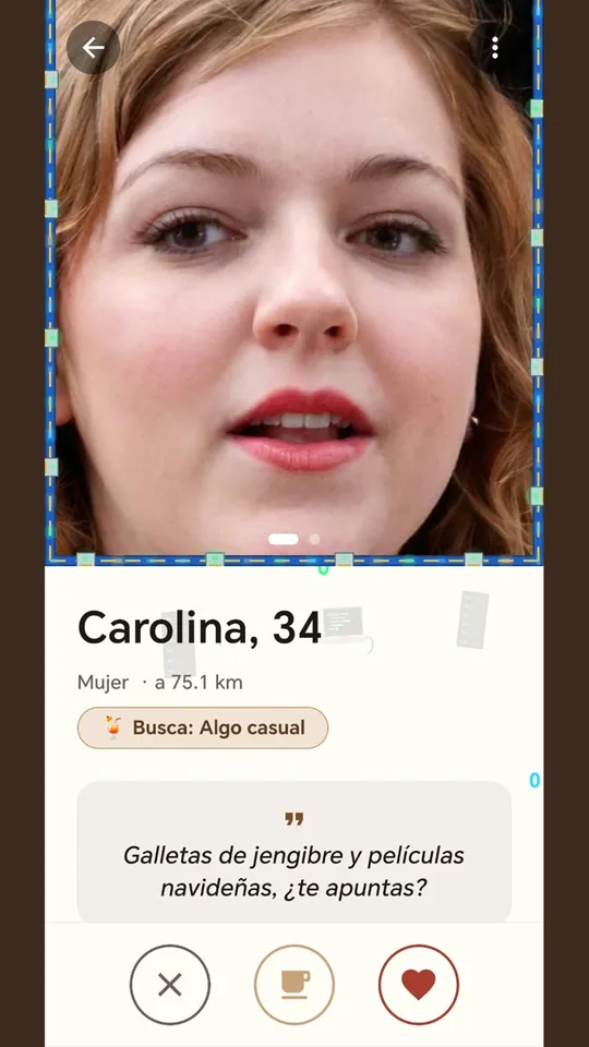 Detalle de un perfil con sus intereses